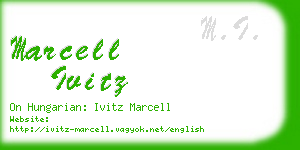 marcell ivitz business card